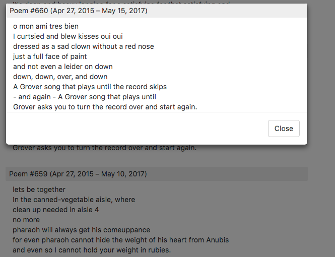 Sample image of a poem in the new modal dialog.
